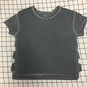 American eagle crop tee